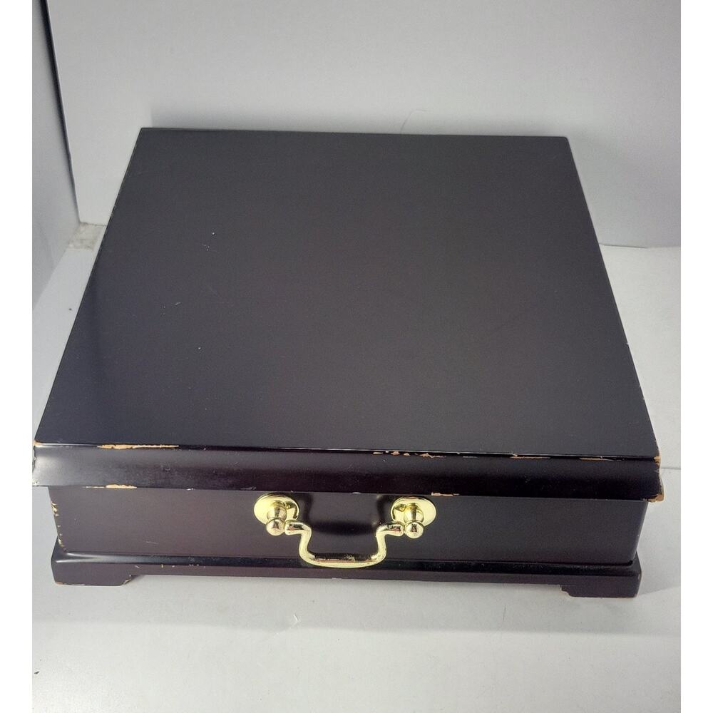 Bombay Company Wooden Tea Chest Box 12 Compartment Velvet Lined Storage 1999 - Picture 6 of 9